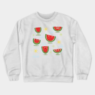 Cute watermelon characters Crewneck Sweatshirt